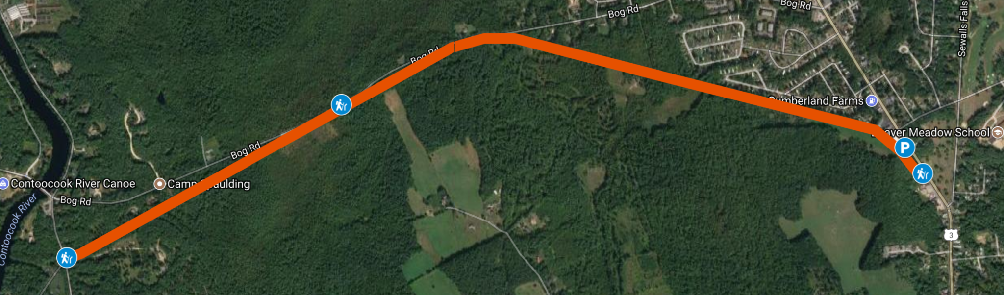2.5 mile segment of Rail Trail in Concord NH